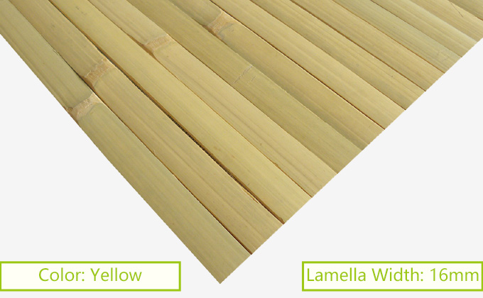 Bamboo Mat Roll Slat Yellow Color