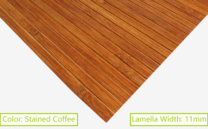 Bamboo Mat Roll Slat Coffee Color