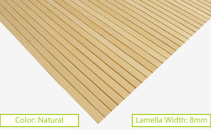 Bamboo Mat Roll Slat Natural Color