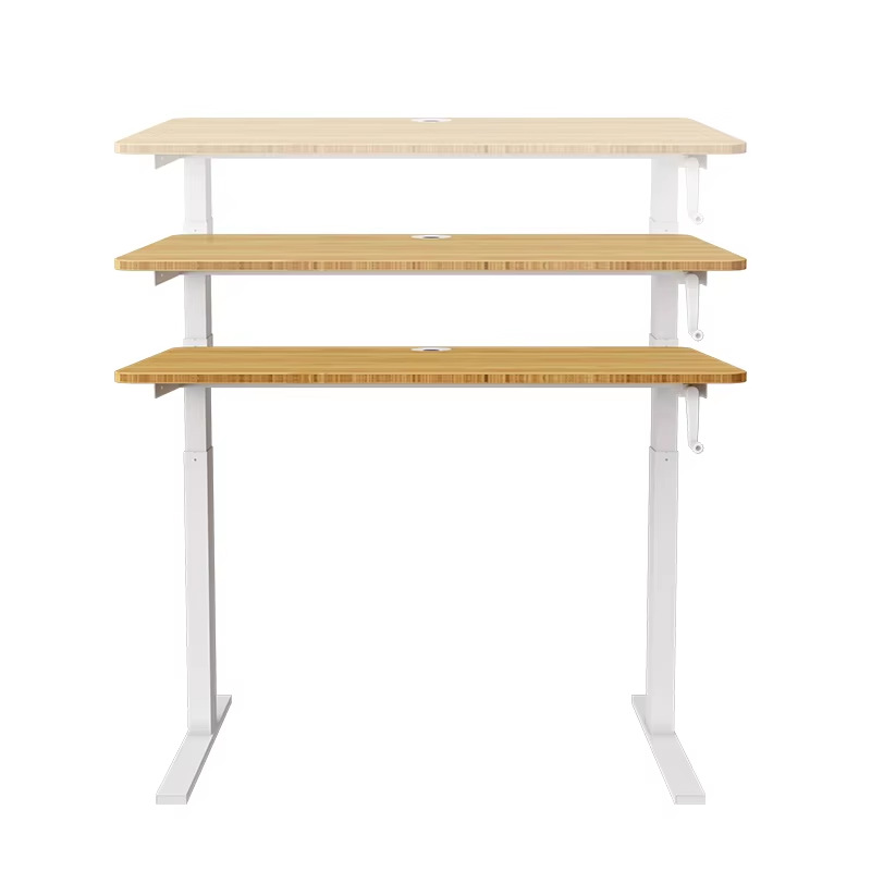 Bamboo Standing Desk Desktop Natural Grain