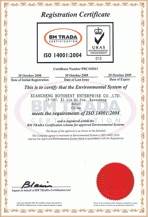 ISO 14001 Environmental Management System Registration