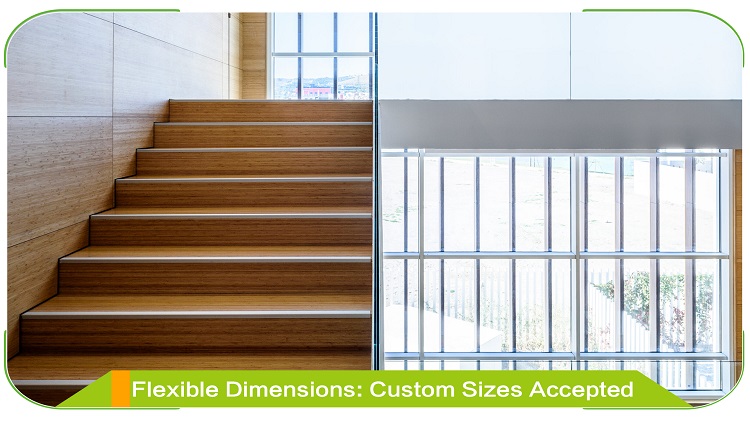 Horizontal Natural Bamboo Plywood Retail Showroom Fixtures