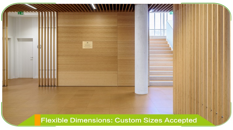 Horizontal Natural Bamboo Plywood Luxury Staircase Steps Project