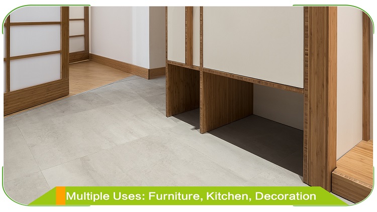 Vertical Caramel Bamboo Panel High-End Retail Showroom Fixtures