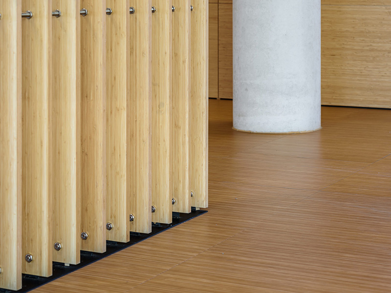 Vertical Bamboo Screen Partition Wall Detail