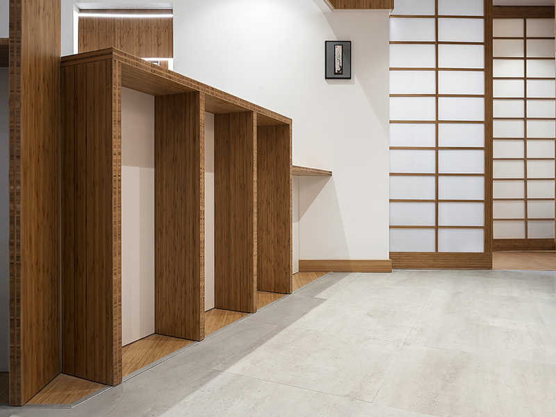 Custom Bamboo Millwork & Shelving Units